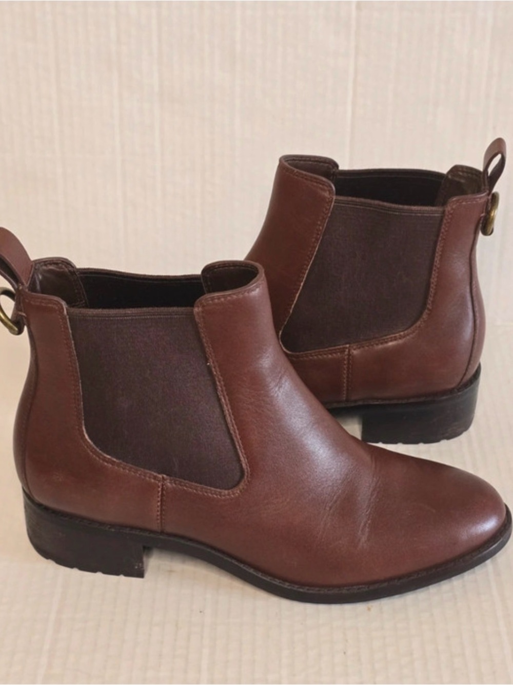 Cole Haan Newburg Waterproof Chelsea Boots - Women Size 8 - Brown Leather